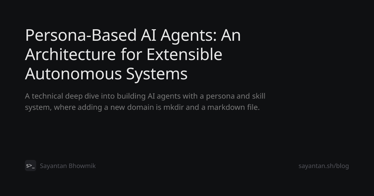 Persona-Based AI Agents: An Architecture for Extensible Autonomous ...